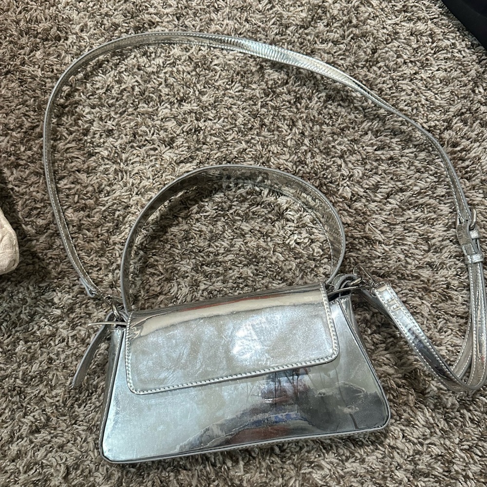 Silver Women's Shoulder Bag